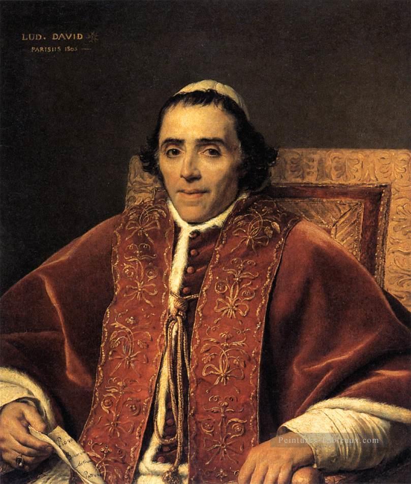 Portrait du pape Pie VII néoclassicisme Jacques Louis David Peintures à l'huile
